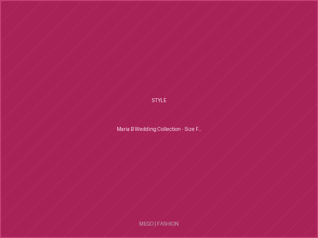 Maria B Wedding Collection - Size Free Size