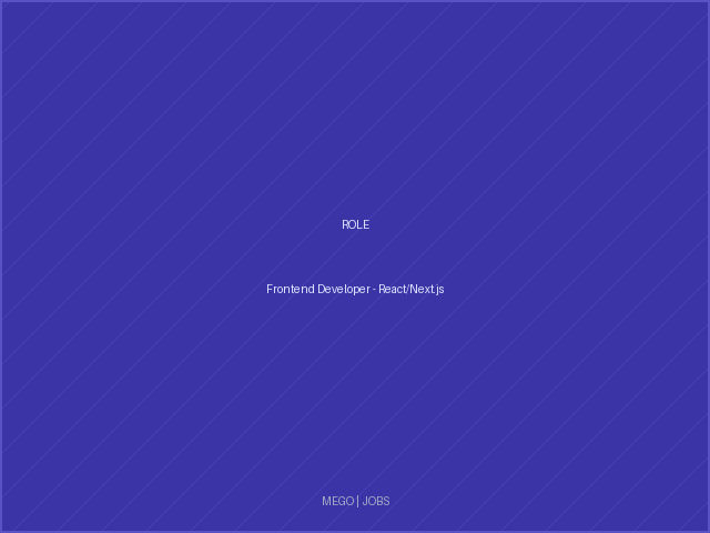 Frontend Developer - React/Next.js