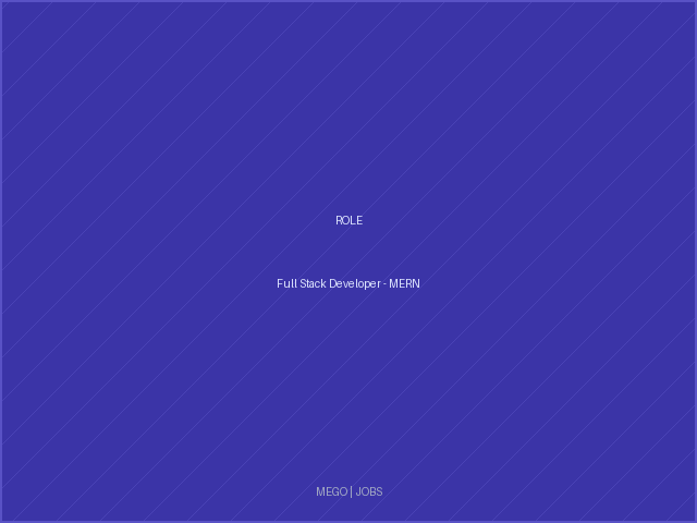 Full Stack Developer - MERN